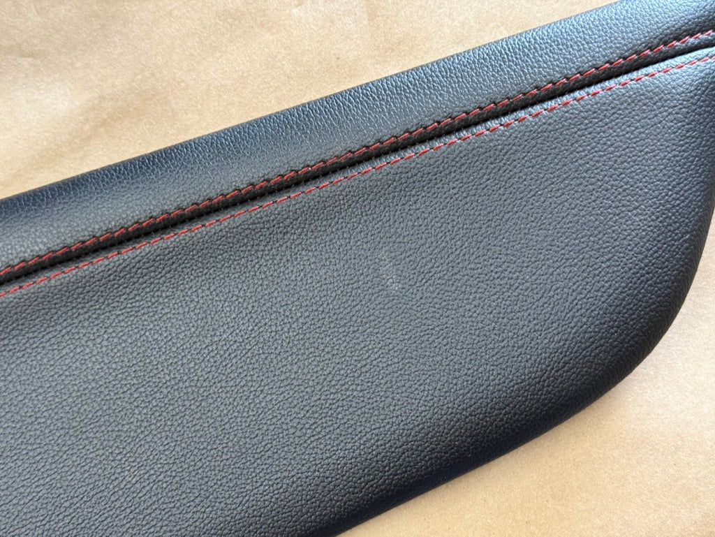 2018-2023 Mustang GT Center Console Top Interior Trim Pieces Leather Red Stitch