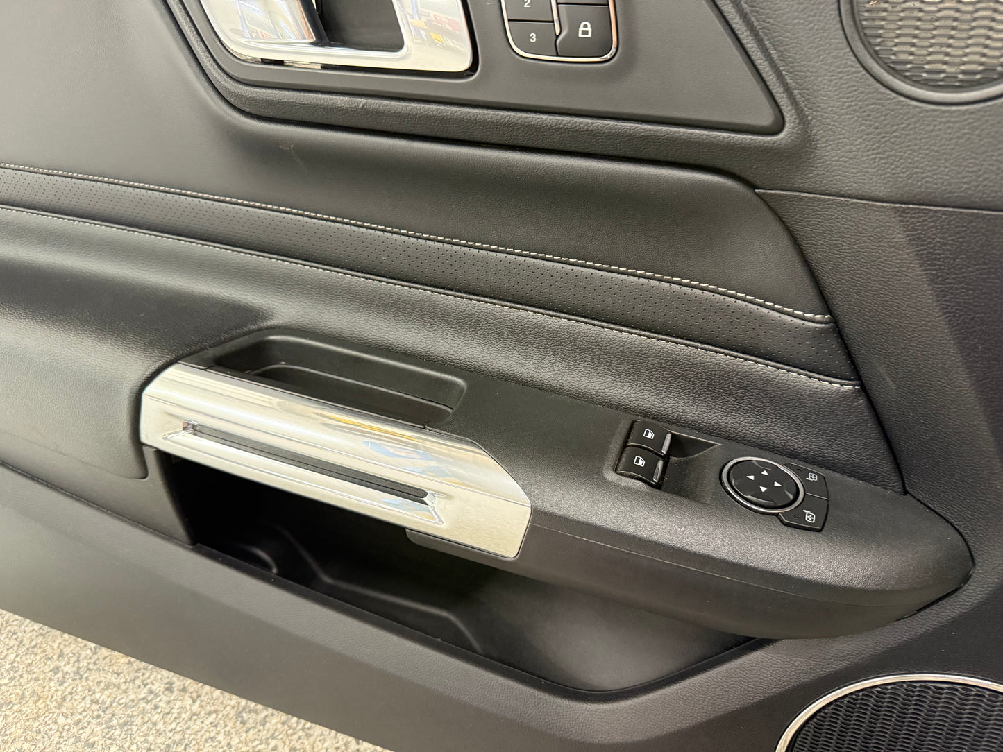 2018-2023 Mustang GT V6 EcoBoost LH RH Premium Leather Insert Door Panels Pair