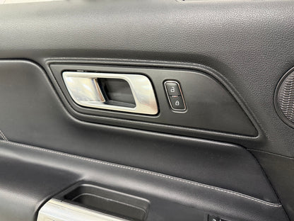 2018-2023 Ford Mustang GT LH Driver Leather Insert Door Panel Grey Stitching
