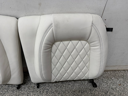 2018-2023 Ford Mustang GT White Aftermarket Leather Coupe Front Rear Power Seats