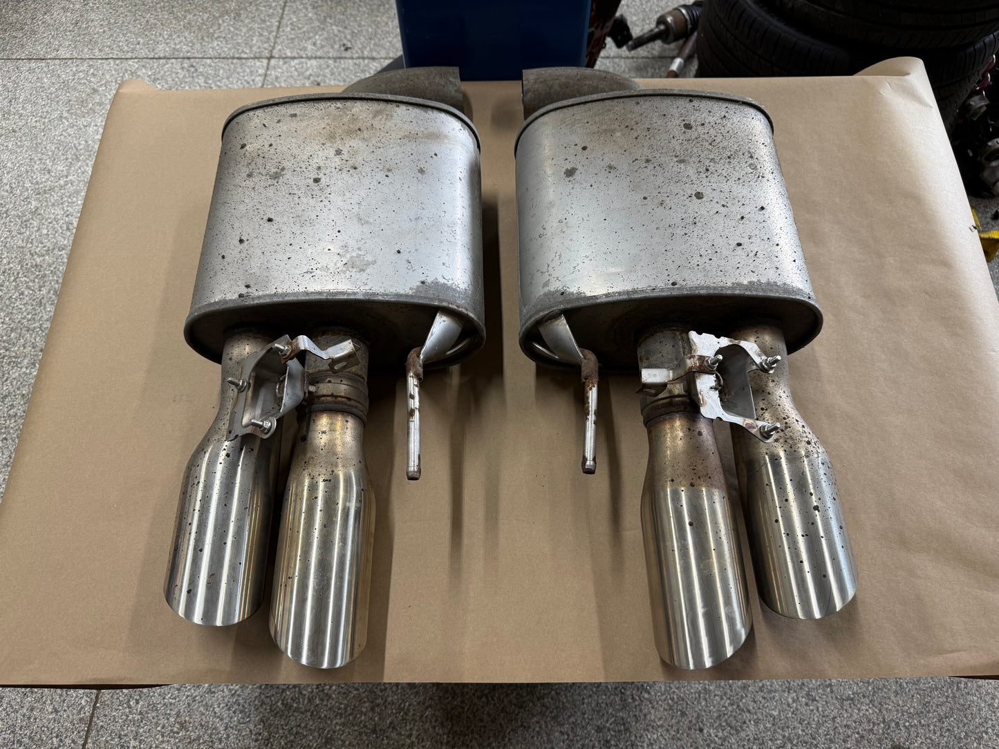 2018-2023 Ford Mustang GT Active Exhaust Quad Tip Mufflers