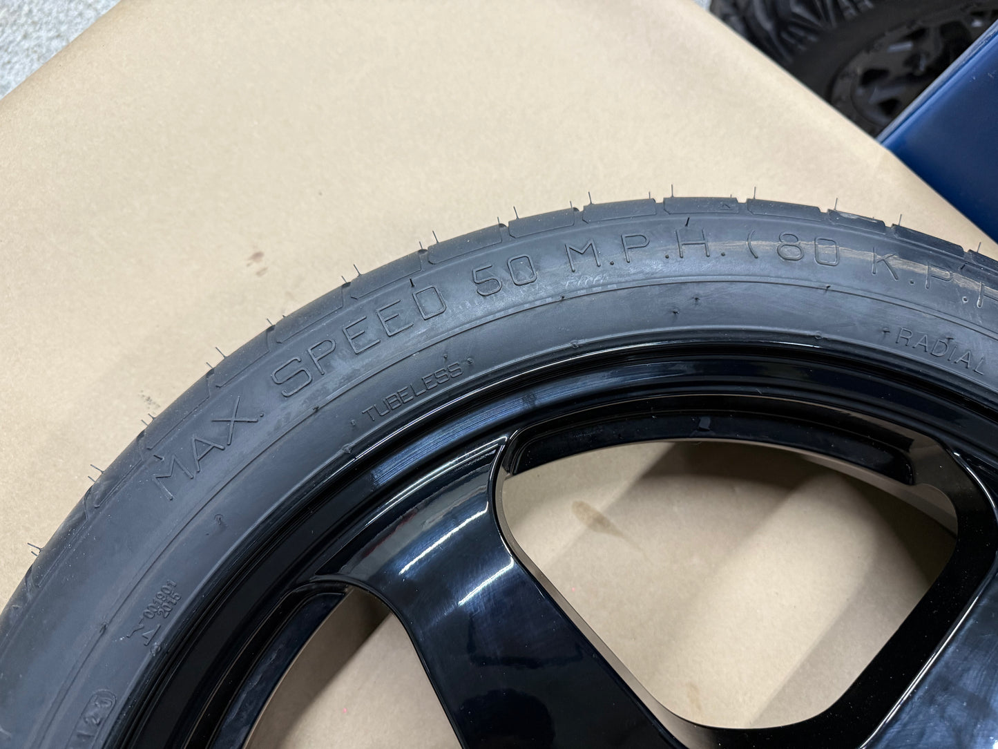 2015-2026 Ford Mustang GT Modern Spare Spare Tire 135/70/19 "Black"