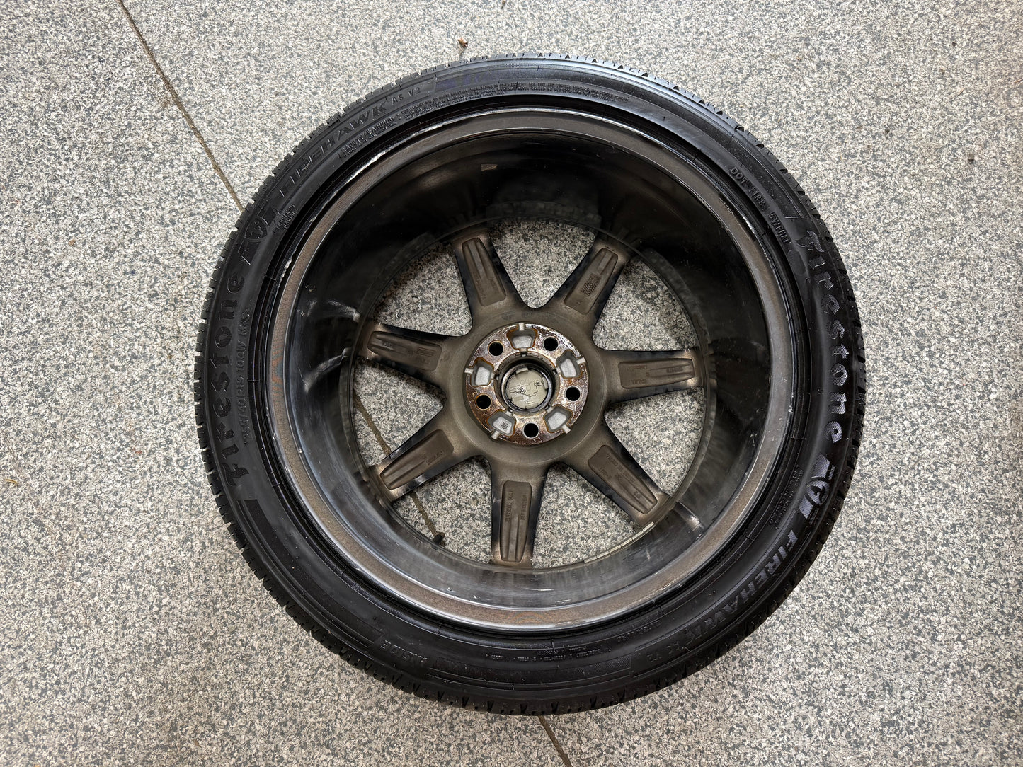 2015-2023 Ford Mustang GT Black Wheel Rim Tire 19"x8.5" 255/40/19 Firestone