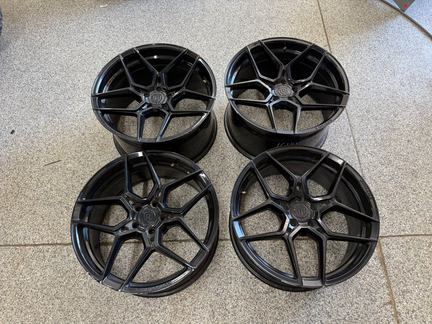 2015-2023 Ford Mustang GT Rohana RFX11 Gloss Black Wheels Set of 4 20x9" 20x11"