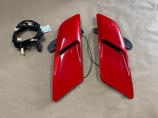 2015-2017 Ford Mustang GT Hood Insert Vents RH LH Pair "Race Red"