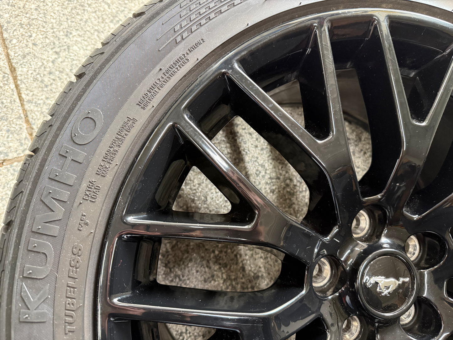 2015-2023 Mustang GT 5.0 19x9.5" Wheel Rim PP1 Rear 275/40/19 Kumho