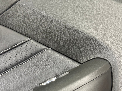 2018-2023 Ford Mustang GT LH Driver Leather Insert Door Panel Grey Stitching
