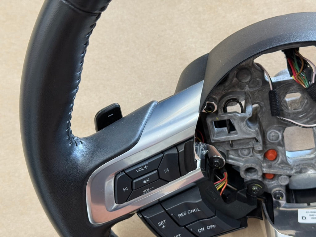2018-2023 Mustang Leather Steering Wheel Automatic Paddle Shifters