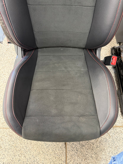 2018-2023 Ford Mustang GT/CS Leather/Suede Front Seats Black Heated/Cooled