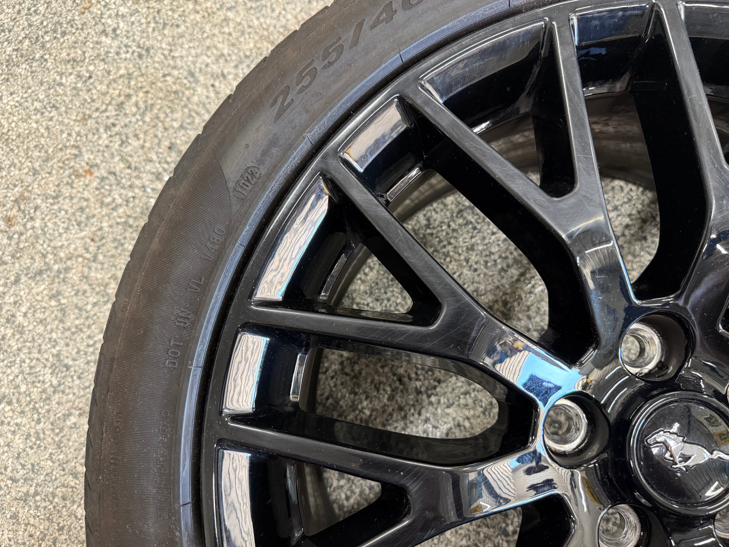 2015-2023 Mustang GT 5.0 19x9" Wheel Rim PP1 Rear 255/40/19 Pirelli