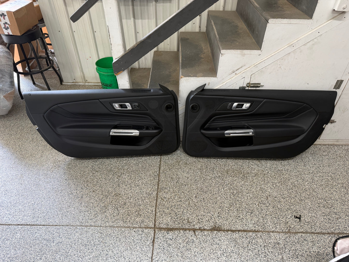 2024-2026 Mustang GT EcoBoost LH RH Premium Leather Insert Door Panels Pair
