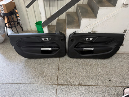 2024-2026 Mustang GT EcoBoost LH RH Premium Leather Insert Door Panels Pair
