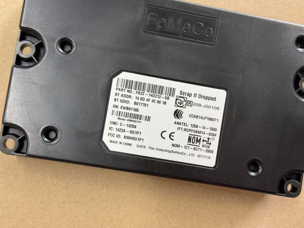 2015-2017 Ford Mustang GT V6 Ecoboost Sync Module "FR3T-14D212-SB"