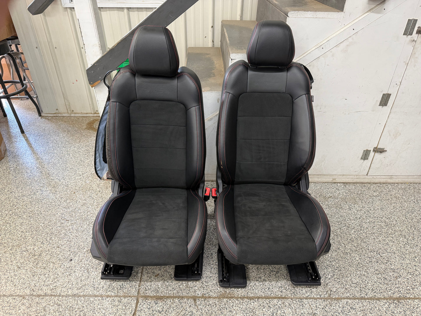 2018-2023 Ford Mustang GT/CS Leather/Suede Front Seats Black Heated/Cooled