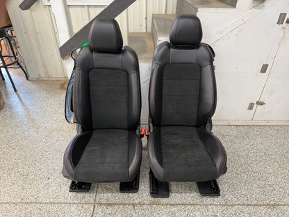 2018-2023 Ford Mustang GT/CS Leather/Suede Front Seats Black Heated/Cooled