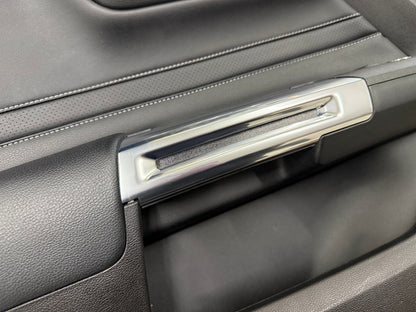 2018-2023 Ford Mustang GT LH Driver Leather Insert Door Panel Grey Stitching