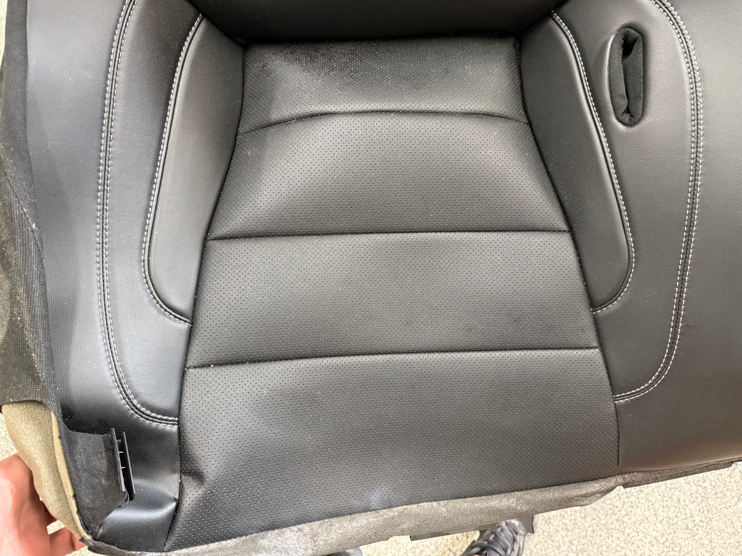 2018-2023 Ford Mustang GT Black Leather Coupe Rear Seat Covers
