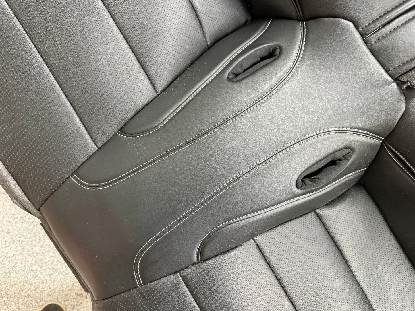 2018-2023 Ford Mustang GT Black Leather Coupe Rear Seat Covers