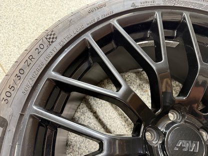 2015-2023 Ford Mustang GT 20x10" Wheel Rim PP1 305/30/20 Michelin AM Replica