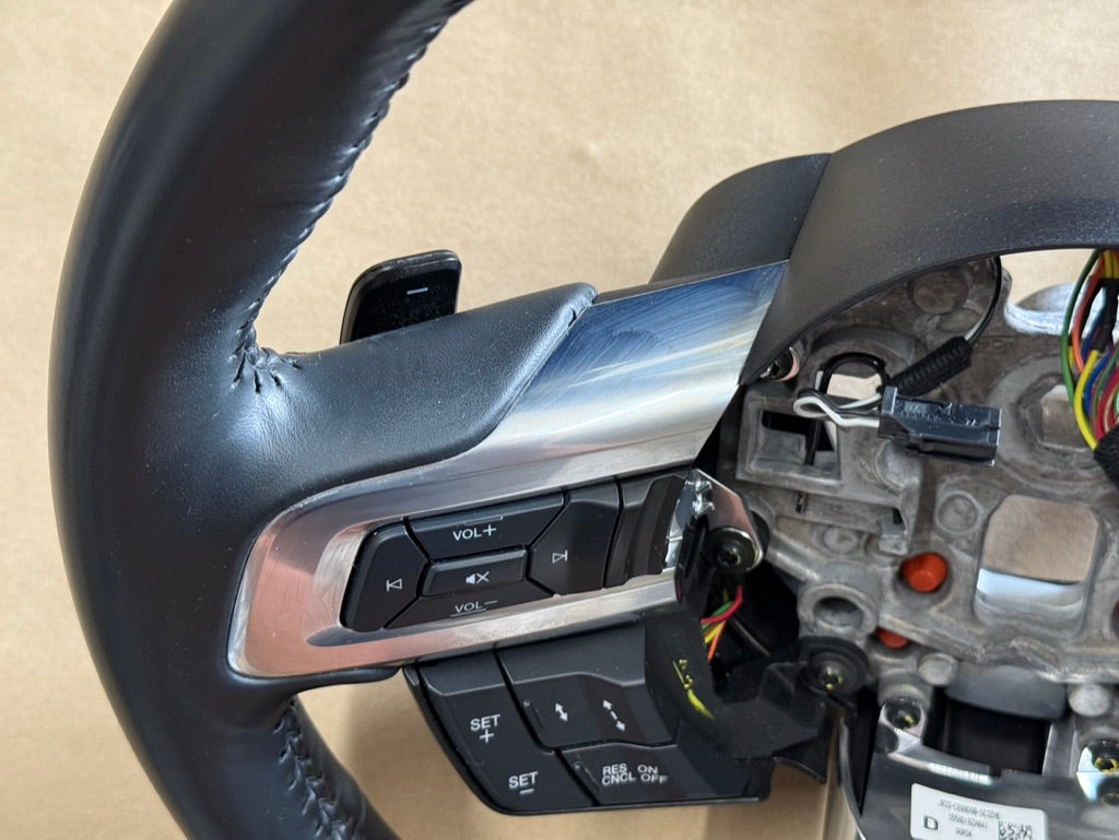 2018-2023 Mustang Leather Steering Wheel Automatic Paddle Shifters