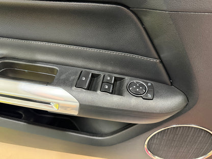 2018-2023 Ford Mustang GT LH Driver Leather Insert Door Panel Grey Stitching