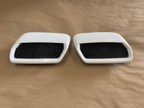 2018-2023 Ford Mustang GT 5.0 Hood Insert Vents RH LH Pair "White"