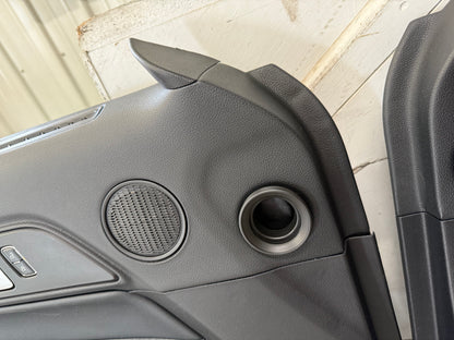 2018-2023 Mustang GT V6 EcoBoost LH RH Premium Leather Insert Door Panels Pair