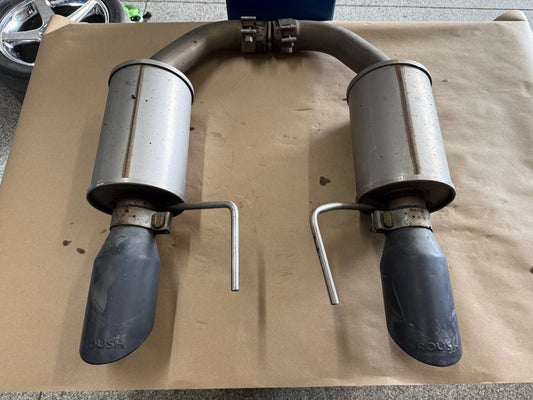 2015-2017 Ford Mustang GT 5.0L Roush Axle Back Exhaust Mufflers Black Tips