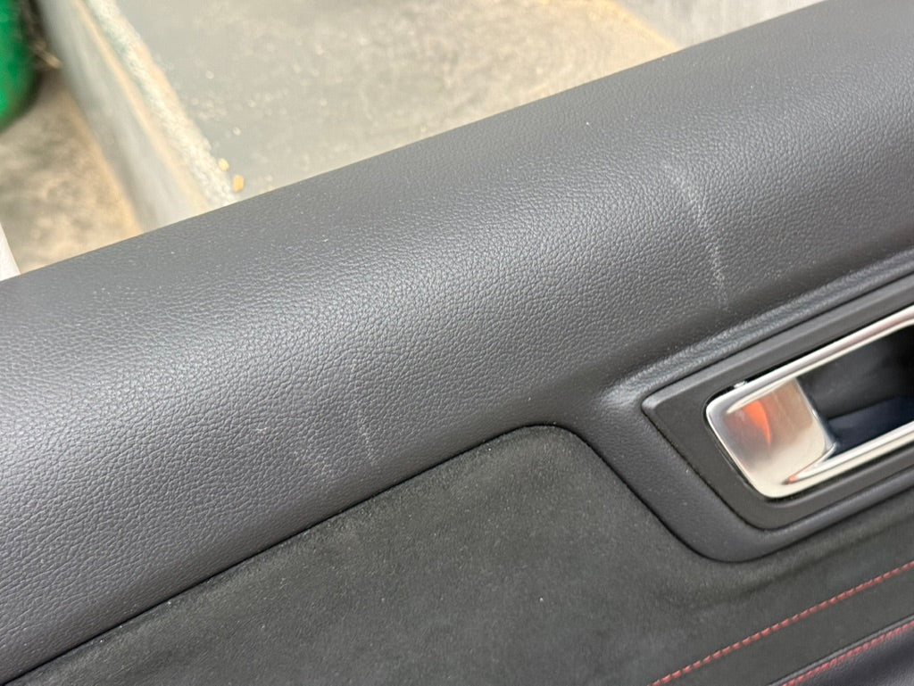 2018-2023 Ford Mustang LH RH California Special Door Panels Pair Red Stitch