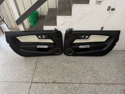 2015-2017 Ford Mustang 50th Anniversary Premium Leather Door Panels Pair