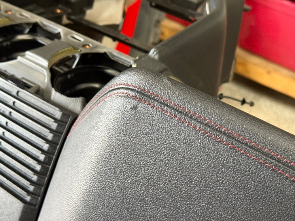 2015-2017 Ford Mustang GT 5.0 Leather Dash Pad Frame "Red Stitch"