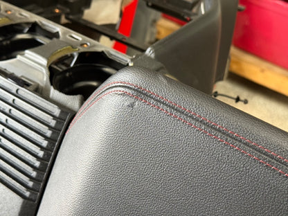 2015-2017 Ford Mustang GT 5.0 Leather Dash Pad Frame "Red Stitch"