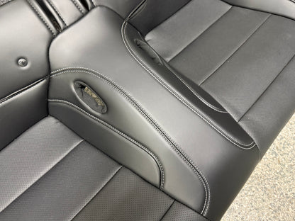 2018-2023 Ford Mustang GT Black Leather Coupe Rear Seats