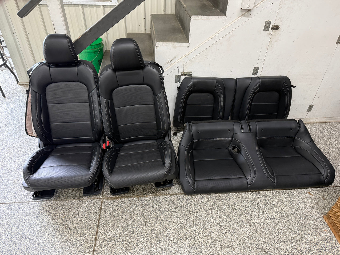 2024-2026 Ford Mustang GT Black Leather Coupe Front & Rear Seats
