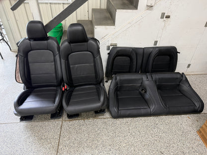 2024-2026 Ford Mustang GT Black Leather Coupe Front & Rear Seats
