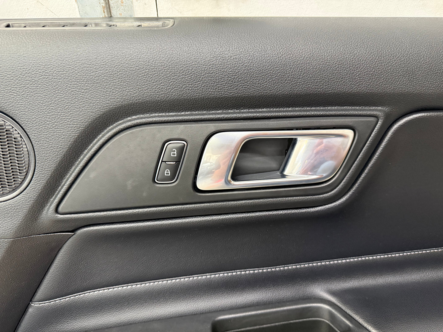 2018-2023 Mustang GT V6 EcoBoost LH RH Premium Leather Insert Door Panels Pair
