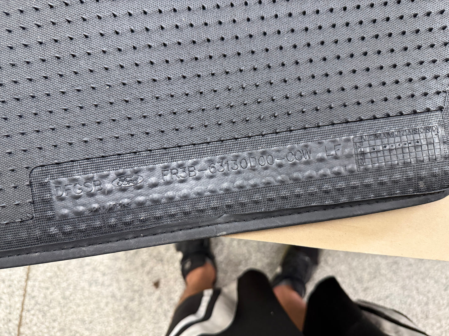 2015-2023 Ford Mustang Black Front Floor Mats Carpet "Creme Stitch"