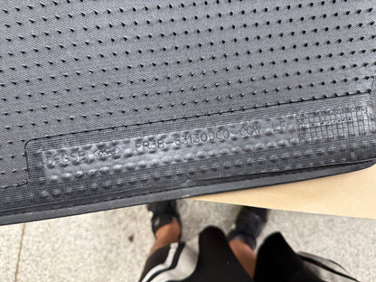 2015-2023 Ford Mustang Black Front Floor Mats Carpet "Creme Stitch"