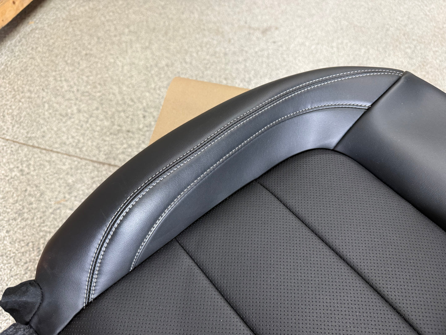 2018-2023 Ford Mustang GT Black Leather Coupe Rear Seat Covers