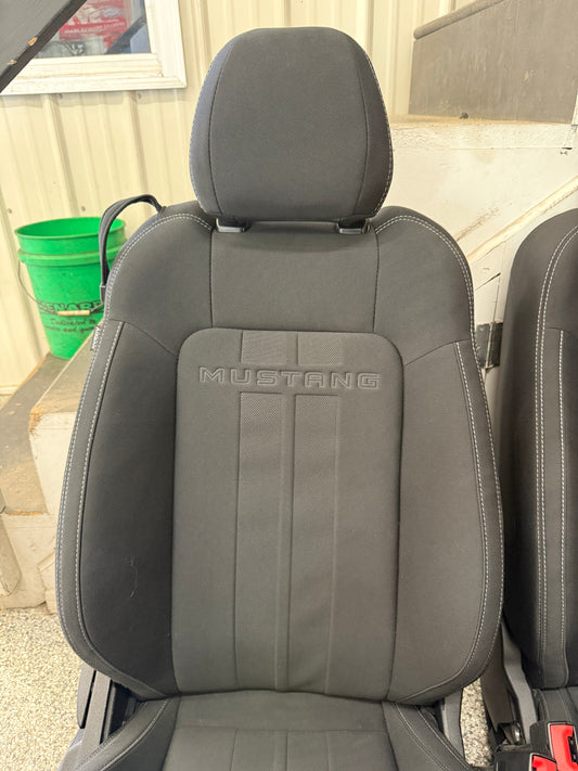 2018-2023 Ford Mustang GT Black Cloth Seats Coupe Front Power Seats