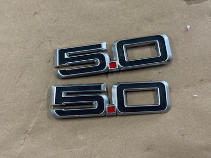 2024-2026 Ford Mustang GT 5.0 RH LH Pair Fender Emblems