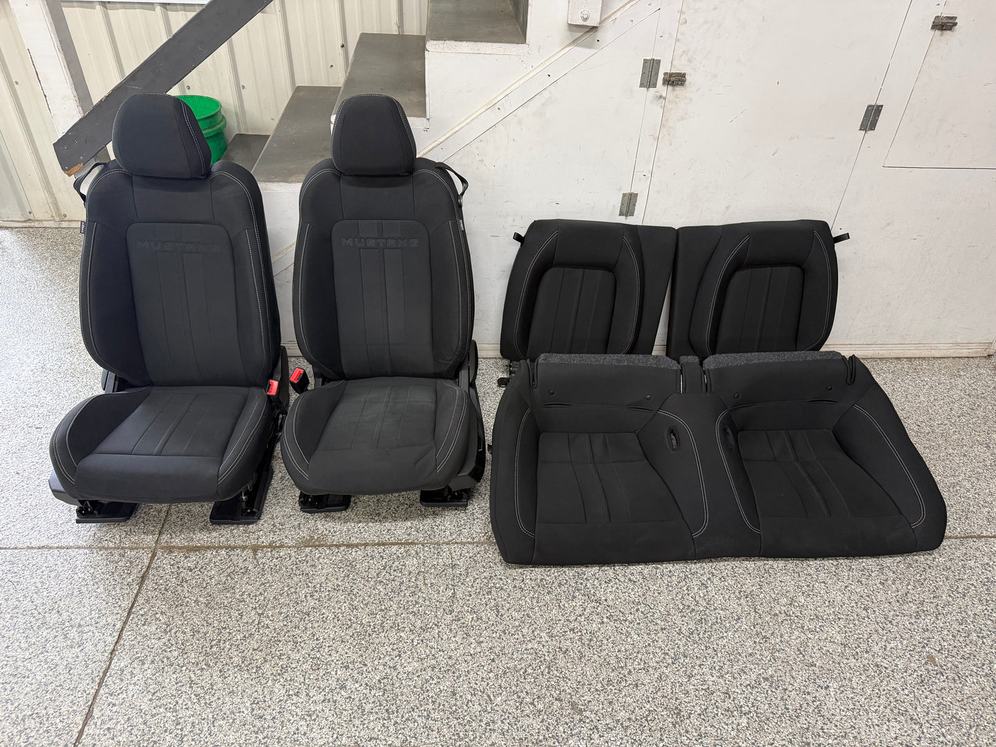 2018-2023 Ford Mustang GT Black Cloth Seats Coupe Front Rear Power Seats