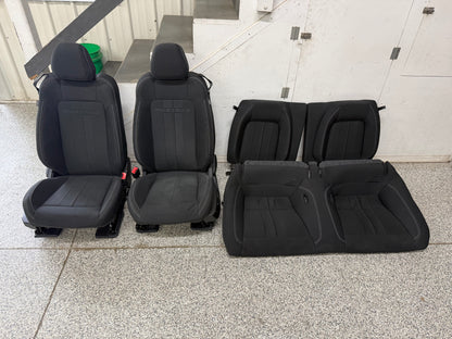 2018-2023 Ford Mustang GT Black Cloth Seats Coupe Front Rear Power Seats