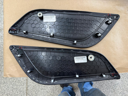 2018-2023 Mustang GT Center Console Top Interior Trim Pieces Leather Red Stitch