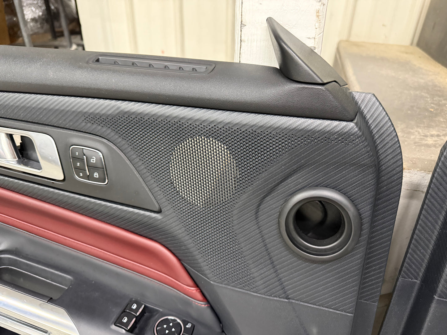 2024-2026 Mustang GT EcoBoost LH RH Premium Leather Insert Door Panels Pair