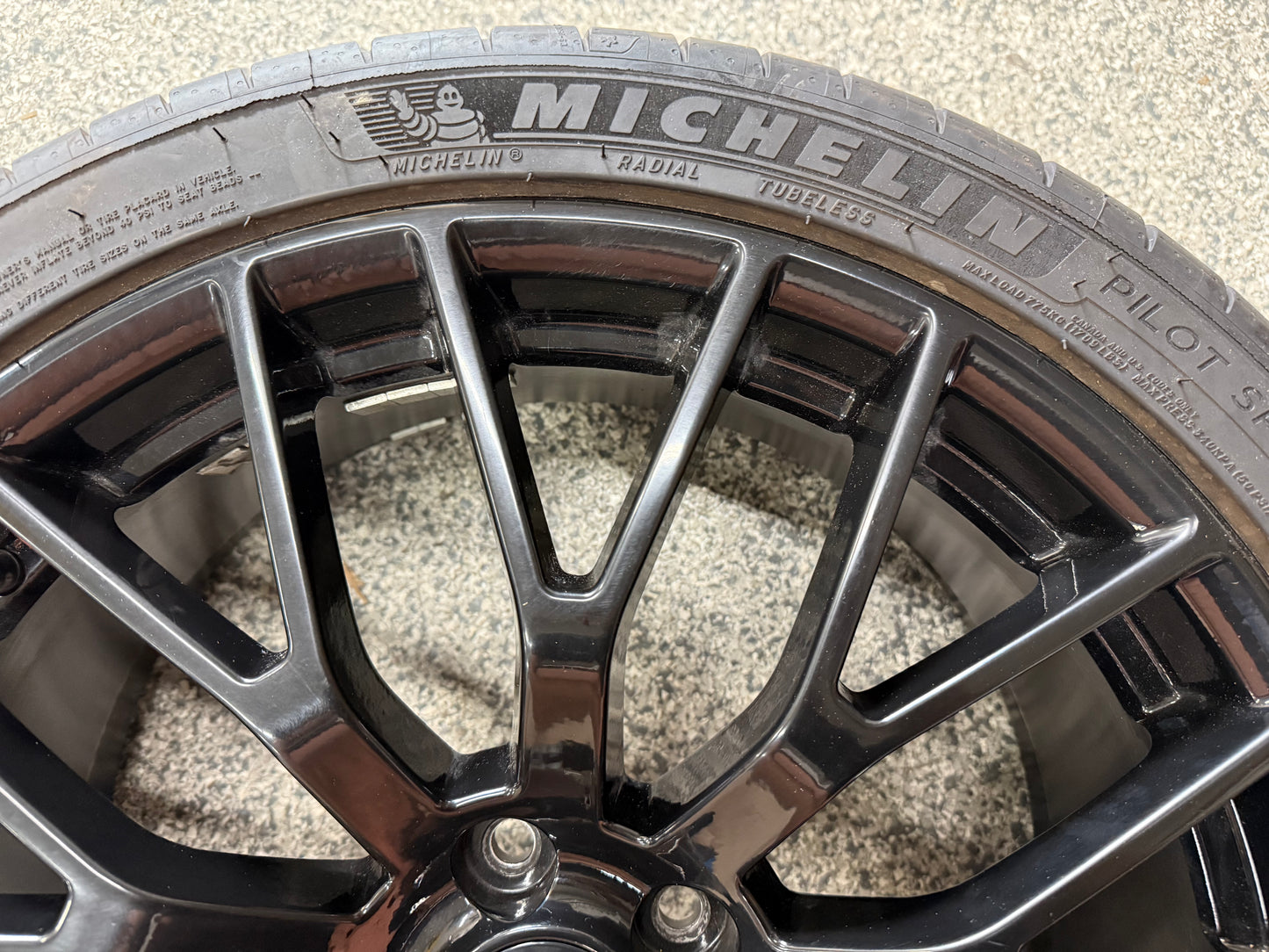 2015-2023 Ford Mustang GT 20x8.5" Wheel Rim PP1 265/35/20 Michelin AM Replica