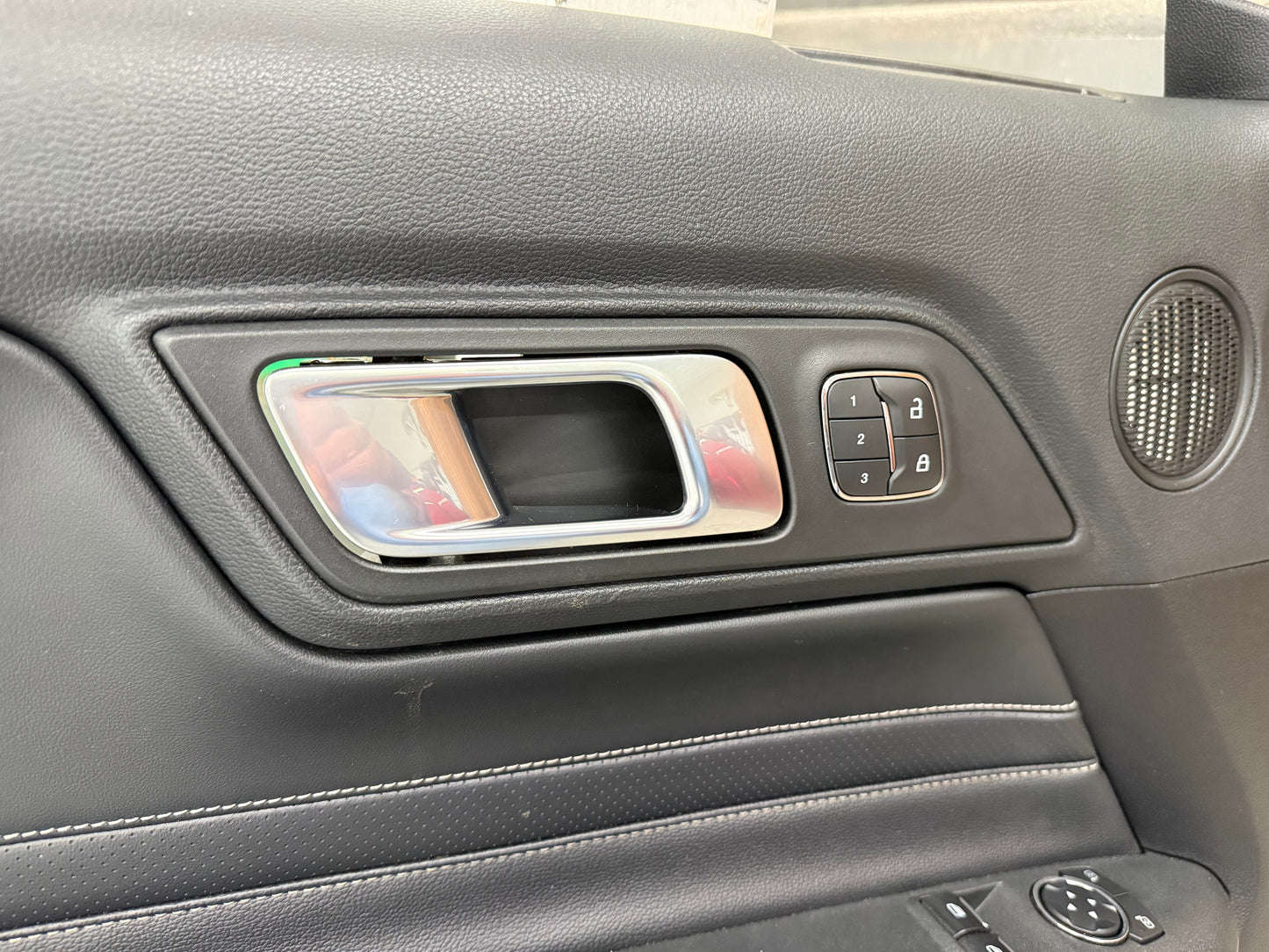 2018-2023 Mustang GT V6 EcoBoost LH RH Premium Leather Insert Door Panels Pair