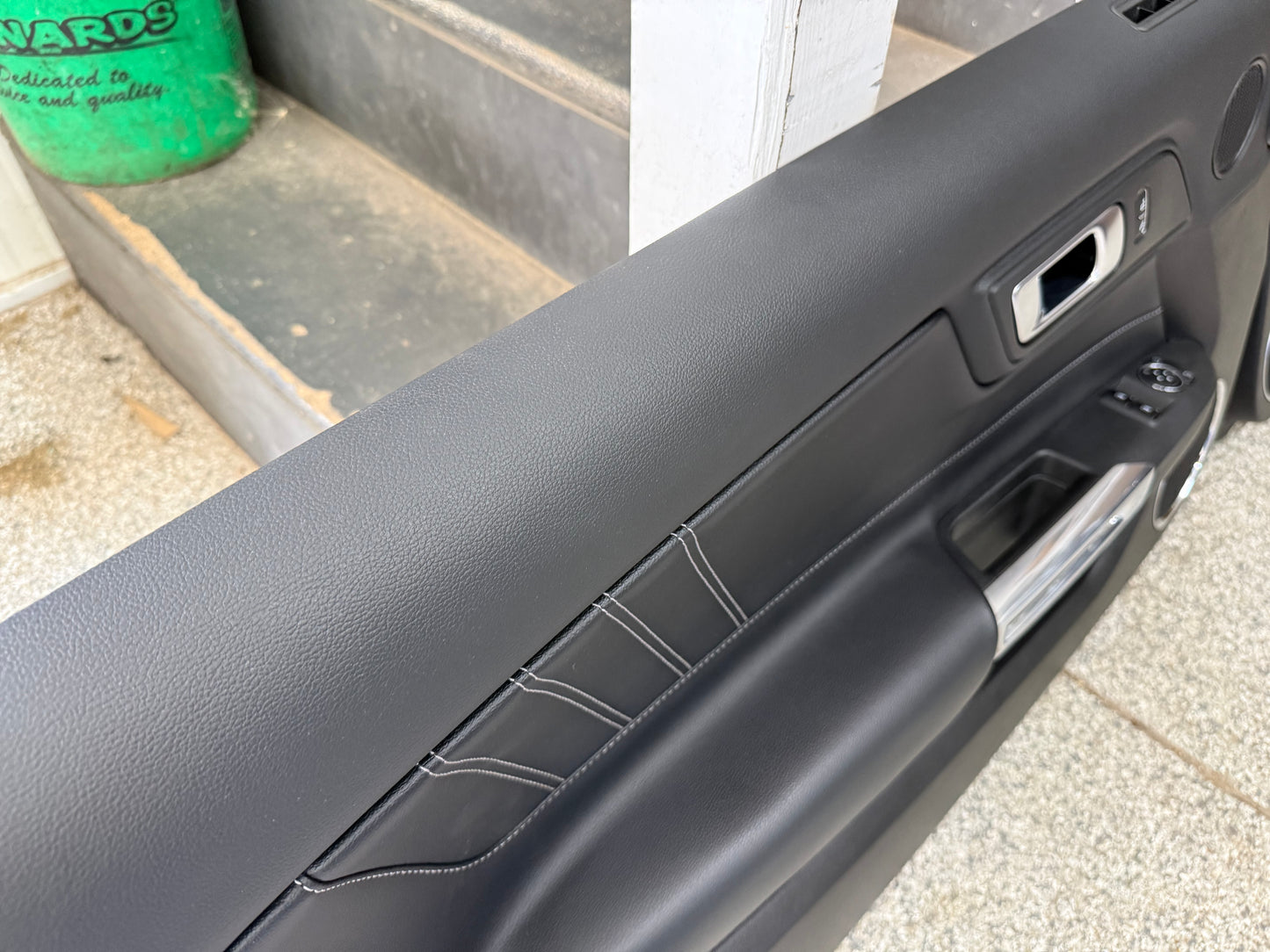 2018-2023 Mustang GT V6 EcoBoost LH RH Premium Leather Insert Door Panels Pair