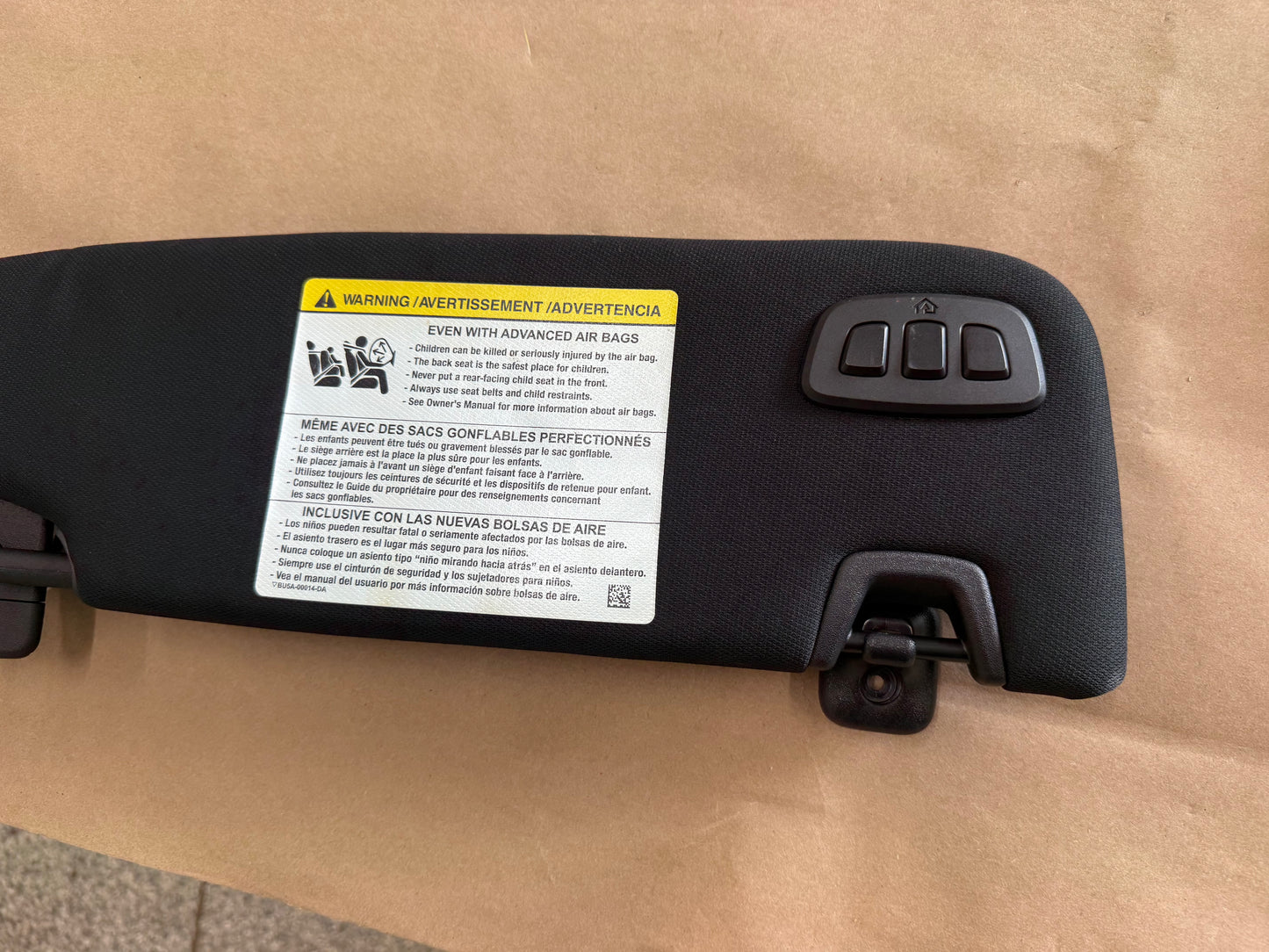 2015-2023 Ford Mustang Convertible Sun Visors Pair "Home Link"