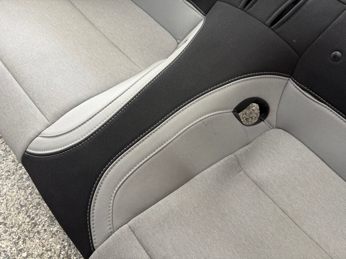 2024-2025 Ford Mustang GT Grey/Black Cloth Rear Seats Coupe